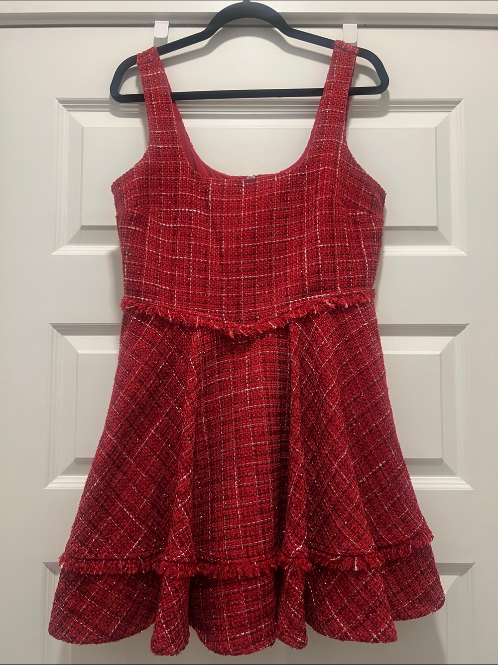 Altar’d State Red Tweed Party Dress